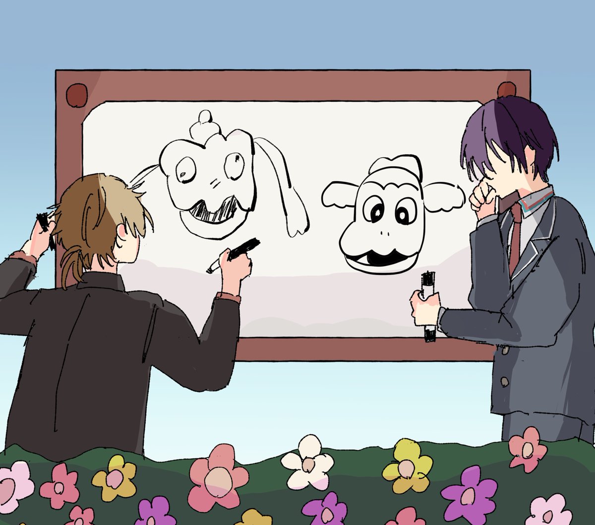 Neru_Neon's tweet photo. #絵ガク #金剛力也像 

例のパロ https://t.co/EdQJ9lBlhe