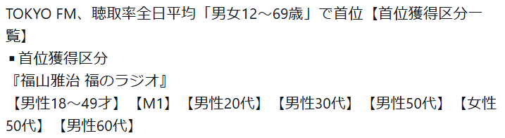 YuFxno's tweet photo. @bumpkin000 福山雅治さんが女性ファンが多かったのは90年代では。
ラジオリスナーは特に男性の方が多い。 https://t.co/Z6U4Pfnq5D
