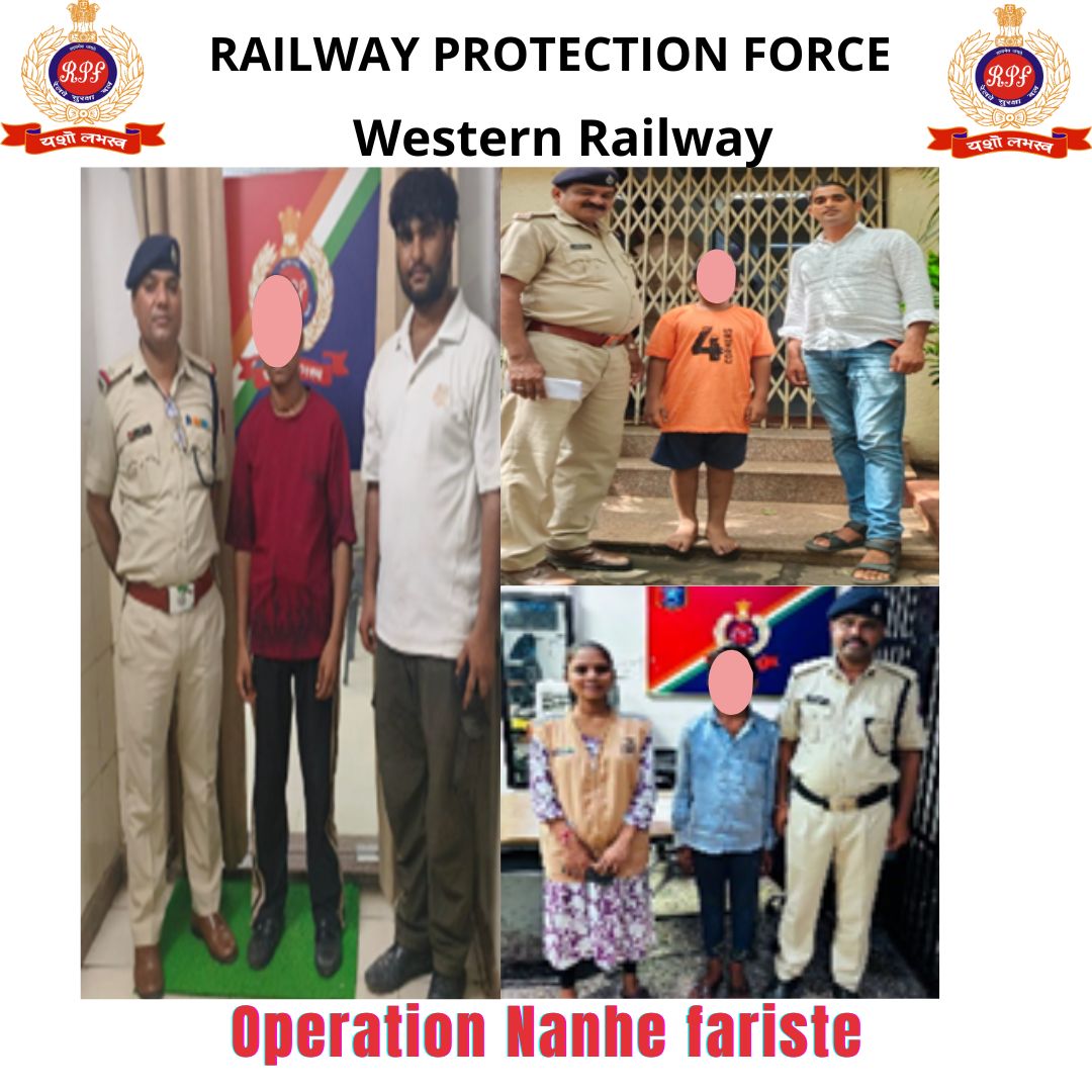 rpfwr1's tweet photo. #OperationNanheFariste
August 07, 2026 RPF WR rescued 03 minor child's from Navsari, Bandra terminus and Ahmedabad Railway station. After enquiry, they disclosed their identities. Later, they are handed over to thier guardian in presence of GRP.
@RPF_INDIA https://t.co/fHlO9uiDuL