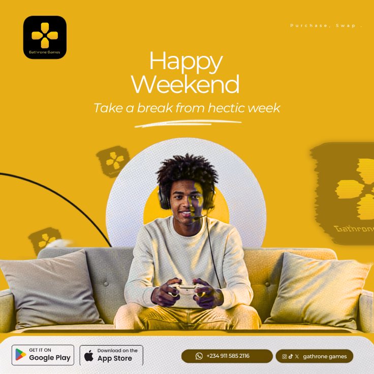 Gathrone_games's tweet photo. Weekend mode 🎮
Buy it • Play it • Swap it • Repeat.
Gathrone games got you covered

#gathronegames #gamingNG #ps4 #ps5 https://t.co/kX4nlMDHxF