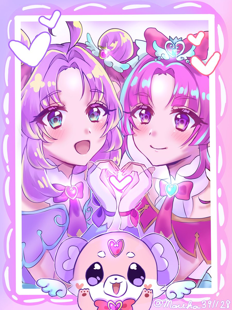 Maccha391128's tweet photo. 名探偵プリキュア❣️
キュアアンサー＆キュアミスティック
 #名探偵プリキュア 

初めてメディバンペイントで描きました‼️
結構難しかった...どんな機能があるとかよく分かってないので有識者がいたら教えてください〜😭 https://t.co/AXbaW8K3eq