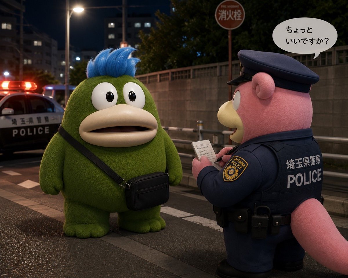 GLjsw's tweet photo. #ヤドン #ガボン #警察 https://t.co/KreavpuK72