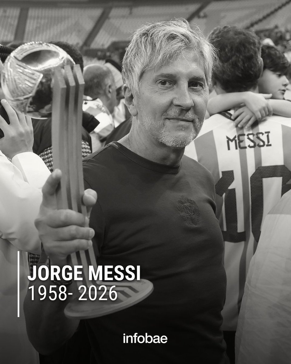 infobae's tweet photo. Murió Jorge Messi, el papá de Lionel Messi https://t.co/Tw5tmm1Sic https://t.co/auLgYJStsx