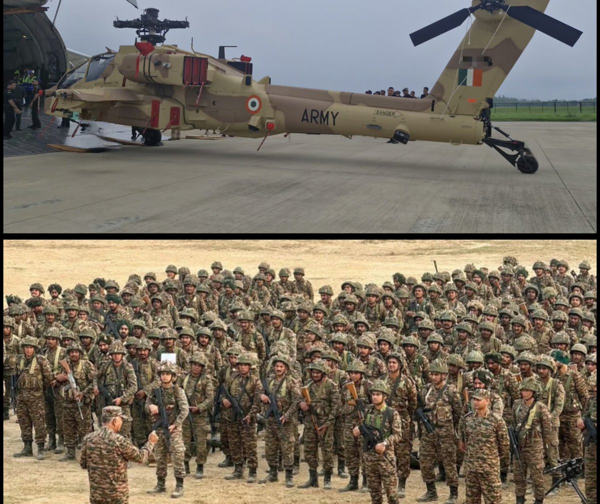 Defencecore's tweet photo. We found almost $1 Bn for just 06 attack helicopters, but our infantry still looks like this. 

It tells alot abt our procurement priorities.🫡 https://t.co/gJhSESKdTl