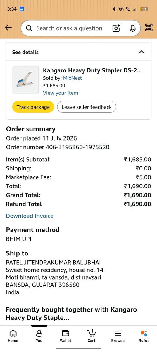 jitupatel_'s tweet photo. अभी तक रिफंड नही मिला । Order number 406-3195360-1975520
@amazon https://t.co/Y24rh6EyGT