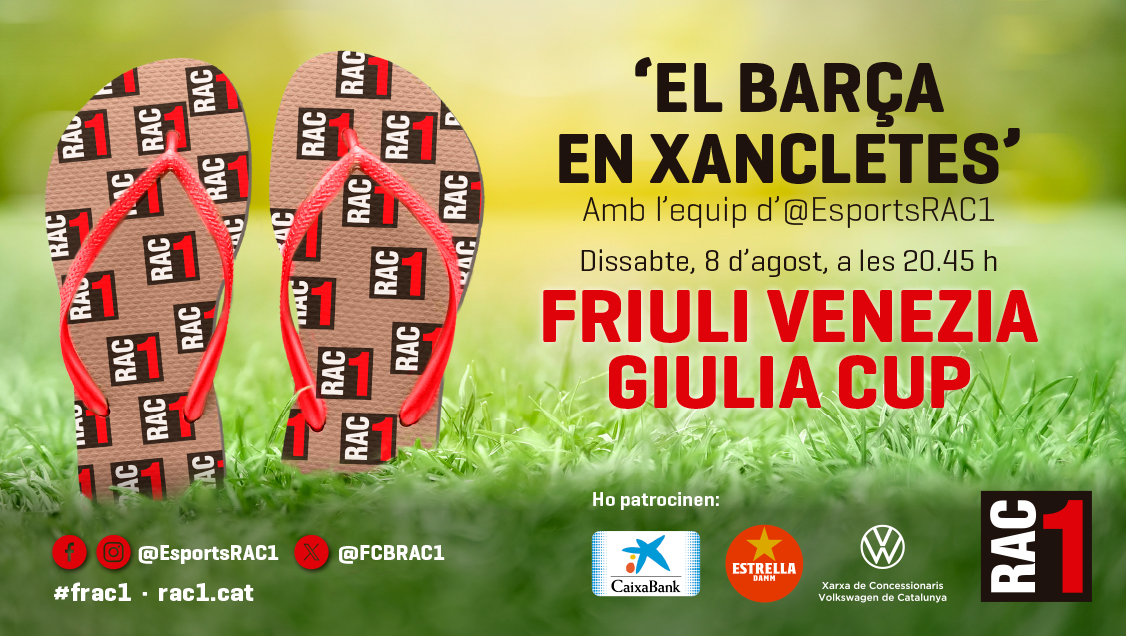 EsportsRAC1's tweet photo. 💥 Superdissabte de futbol a RAC1!

⏰ 18.30 h Coventry City - Espanyol
⏰ 20.30 h Nàstic - Girona
⏰ 20.45 h El Barça en xancletes
⏰ 23 h #TuDiràs https://t.co/XSevcK9Rho