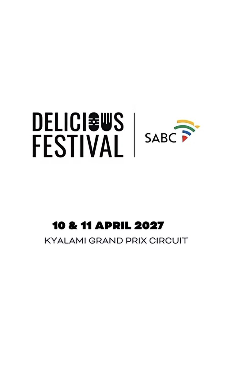 Rushe_C's tweet photo. Delicious Festival is entering a new era. 

After decades of being synonymous with September, Delicious Festival is moving to April and it’s bringing a major new partnership along with it.

We already have the dates: 10 &amp; 11 April 2027 at the Kyalami Grand Prix Circuit. https://t.co/uwLiKW4Eeb