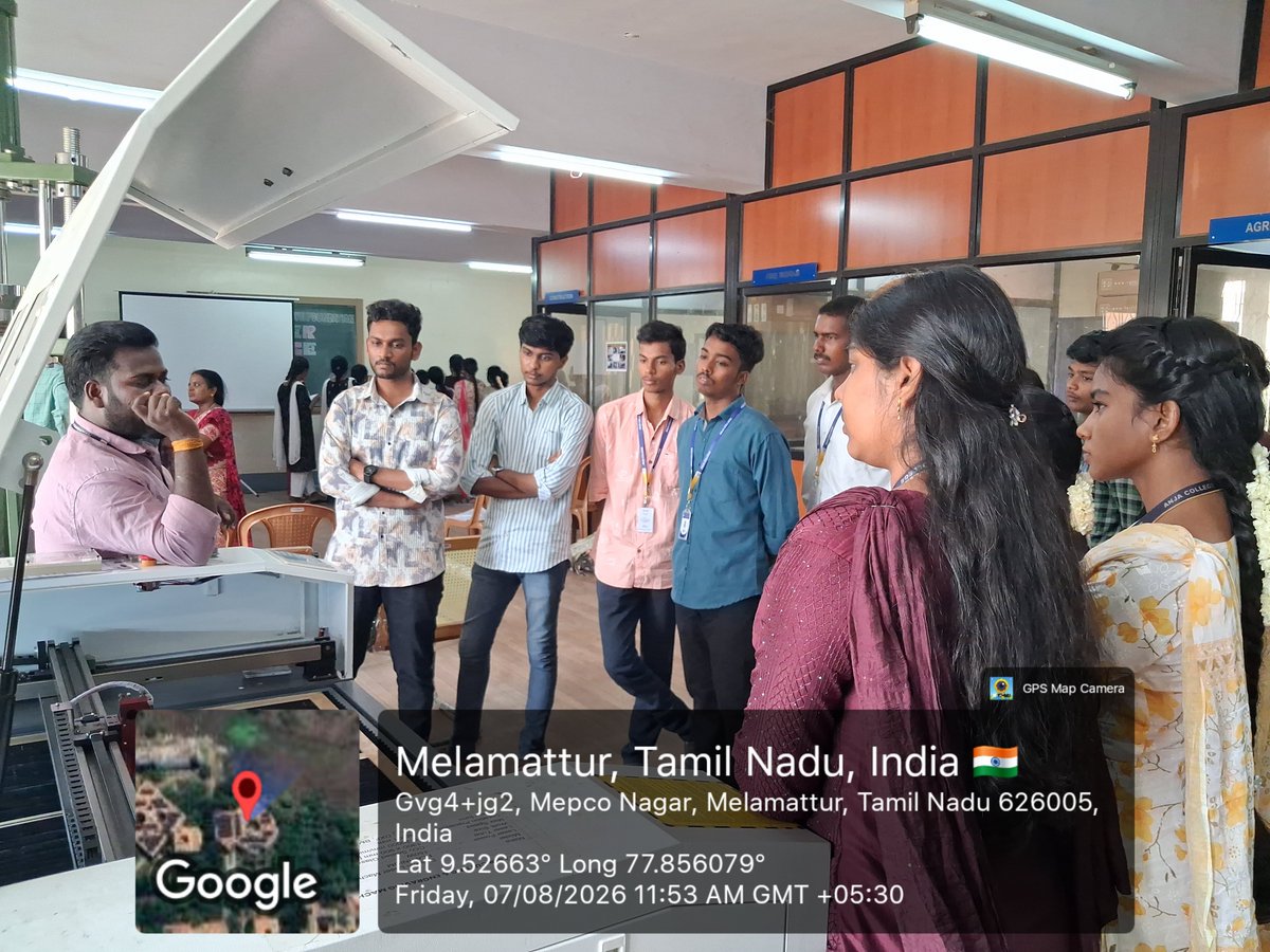 ACIC_MIF's tweet photo. 38 students visited from Department of Physics, Ayya Nadar Janaki Ammal College, Sivakasi visited ACIC-Mepco Innovative Foundation on 07/08/2026 to explore the Startup ecosystem, Innovation frameworks, and Entrepreneurial support mechanisms. https://t.co/X88jh1hrTT