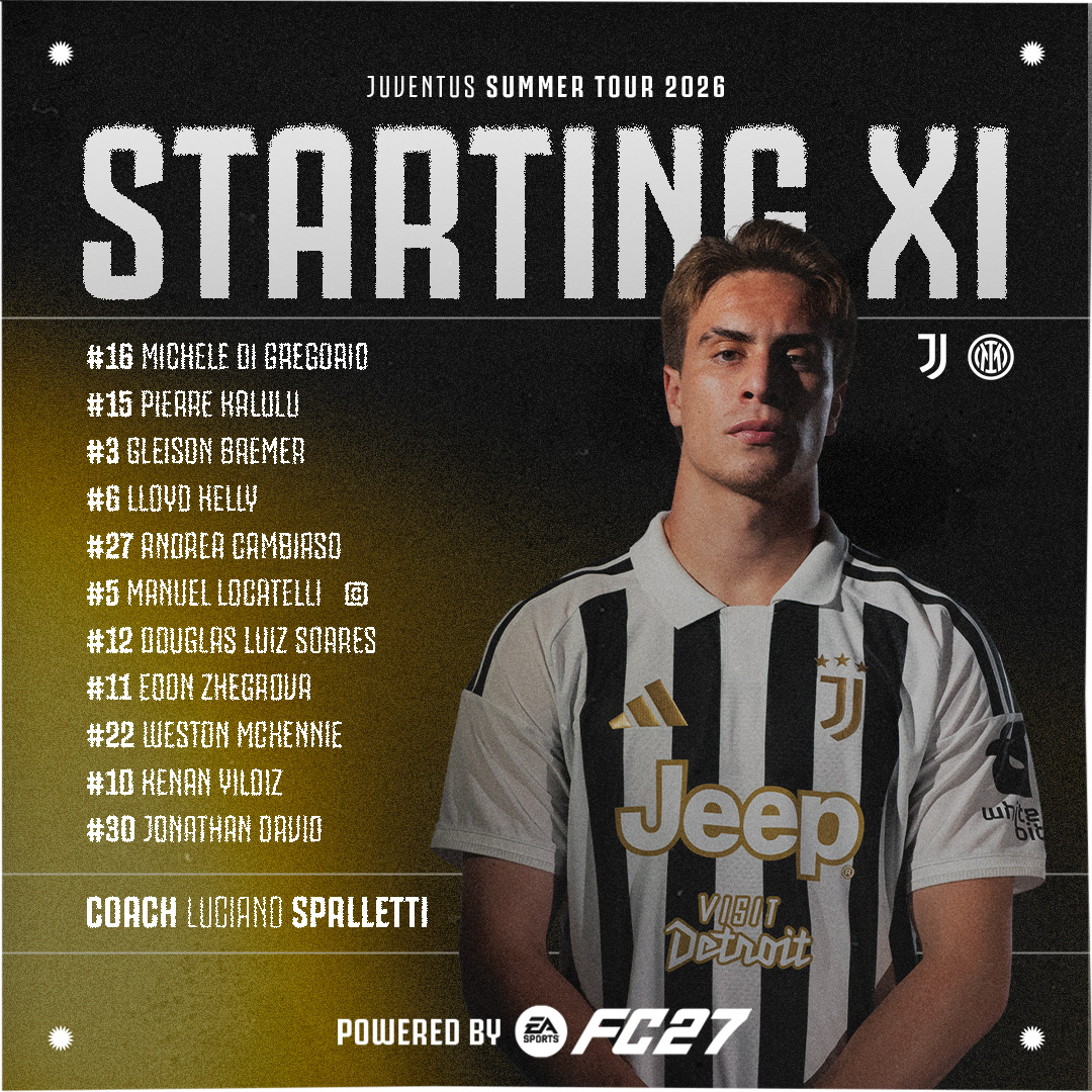 juventusfc's tweet photo. Gli 1️⃣1️⃣ titolari scelti da mister Spalletti per #JuveInter 📜

@EASPORTSFC 

Registrati ora e guarda Juve-Inter LIVE gratis su https://t.co/0WCF8MKZsH e app (solo Italia): https://t.co/6QvcsfzELI https://t.co/c7iSQGcZko