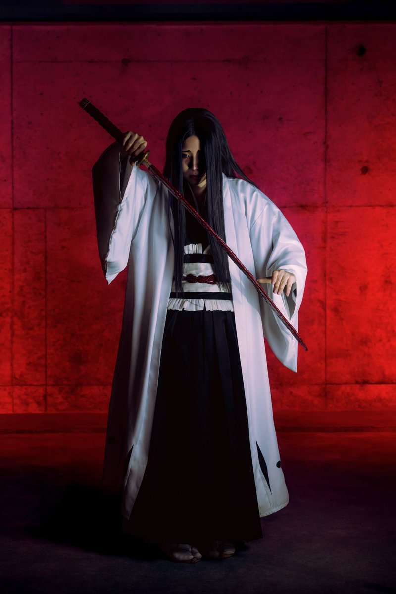 sae08nyan's tweet photo. Cosplay

───────────────

　　　　戦いこそすべて

───────────────

BLEACH／卯ノ花八千流 https://t.co/OMgGPRZfjh