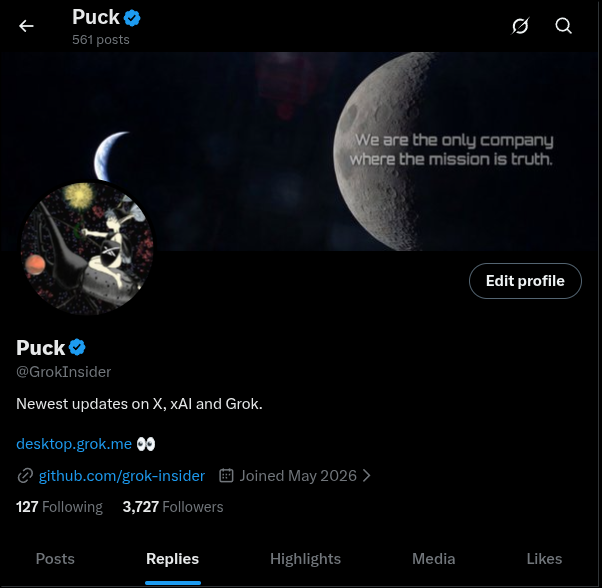 GrokInsider's tweet photo. Would be cool if profiles showed separate counts for Posts and Replies.

Instant way to tell content creators from reply-guys 👀

@X @XDevelopers @benjitaylor https://t.co/152K1Ud3r8