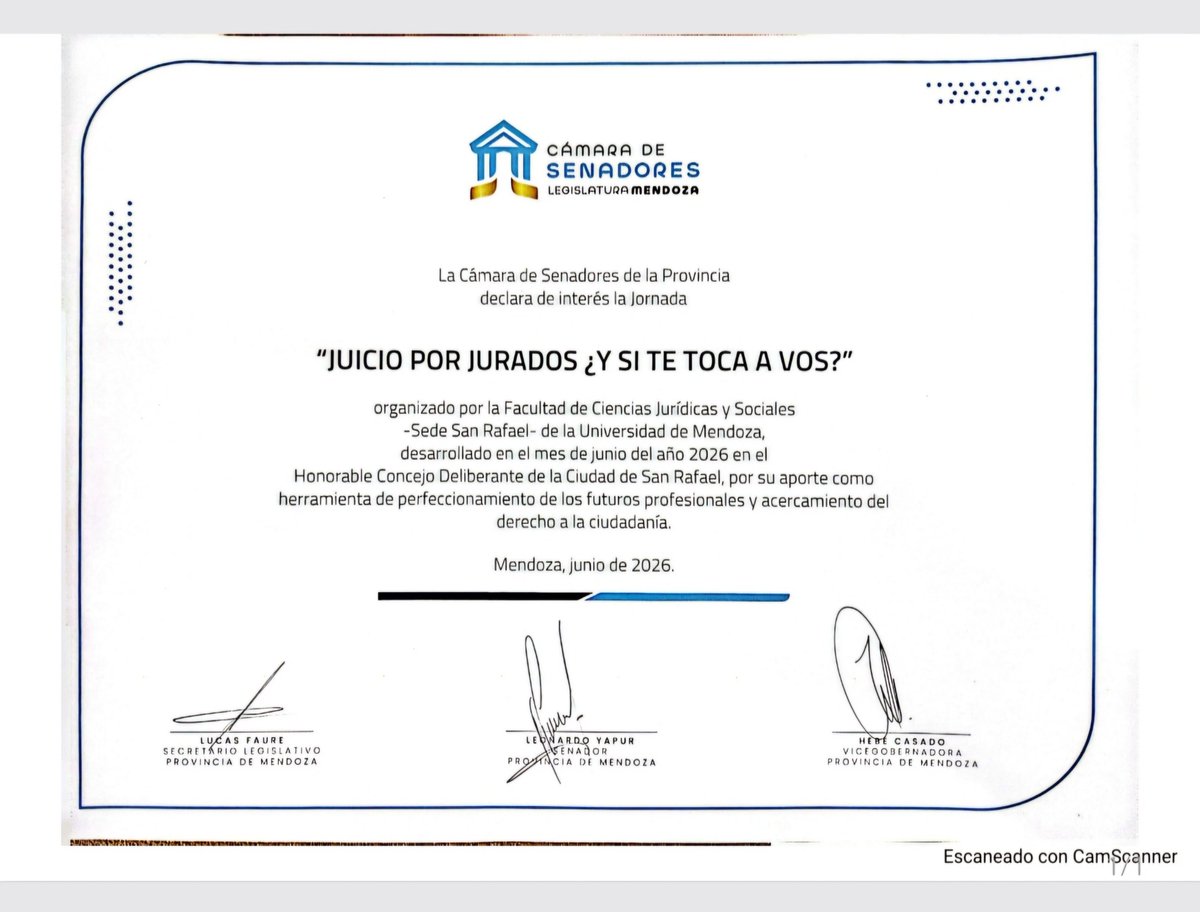 fergaspe1973's tweet photo. Agradecidos al @senadomendoza  y al Senador Leonardo Yapur por el reconocimiento al trabajo que venimos realizando en la  @UdeMendoza sede San Rafael https://t.co/3nVEN6Q5Sc