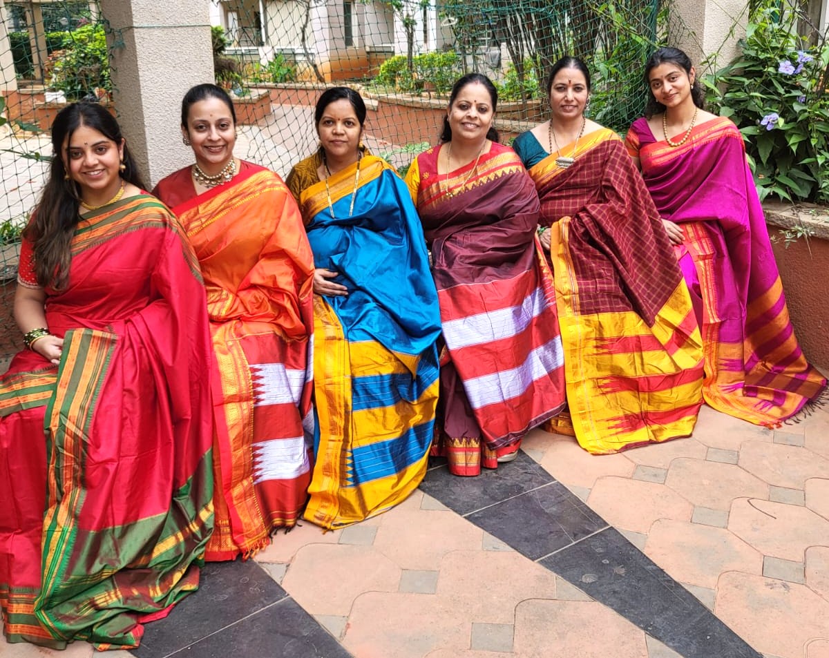 bharathimagdum's tweet photo. My Sisters and I always prefer handloom.
Let's Support #Handloom #Vocal4Local #ViksitBharat #AatmanirbharBharat.
Greetings of National Handloom Day 2026.
#HandloomDay #NationalHandloomDay #VocalForLocal #NationalHandloomDay2026 
@narendramodi @TexMinIndia @girirajsinghbjp https://t.co/NJd6KiUg9M