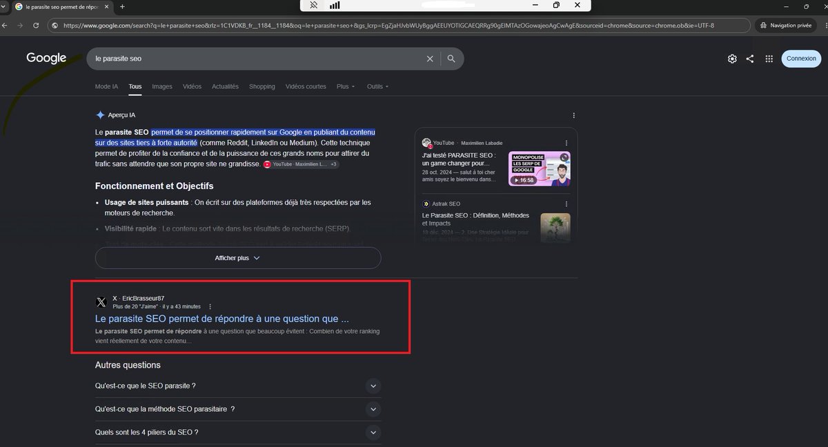 EricBrasseur87's tweet photo. Le parasite SEO expliqué en une capture https://t.co/kDQSFpa7hg