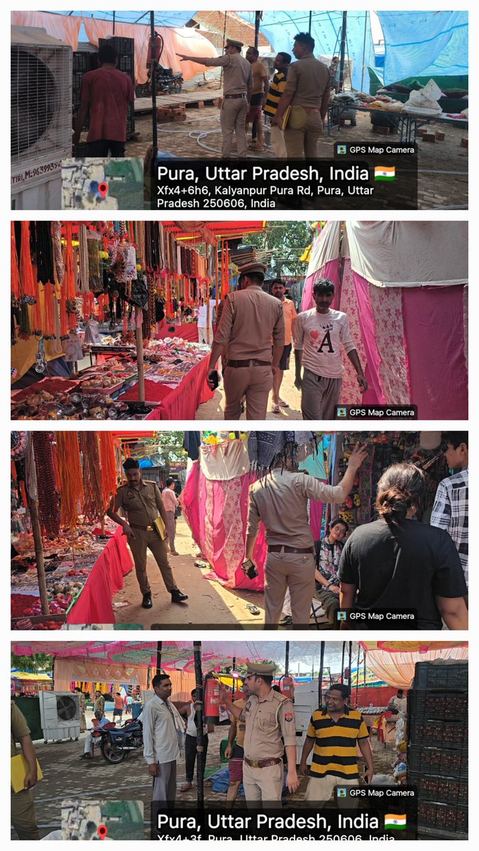 baghpat_fire's tweet photo. जनपद बागपत मे चल रहे'#कावड_मेला' को दृष्टिगत रखते हुए दिनांक-:08-08-2026 #CFO_BAGHPAT @AmarendraP23435 के नेतृत्व में प्रभारि FSSO खेकड़ा द्वारा मेला परिसर में लगने वाली दुकानों व पंडालो का अग्नि सुरक्षा दृष्टिकोण से निरीक्षण किया व संबंधित को आवश्यक दिशा-निर्देश दिए गए।@BagpatDm https://t.co/dAK71NFgng