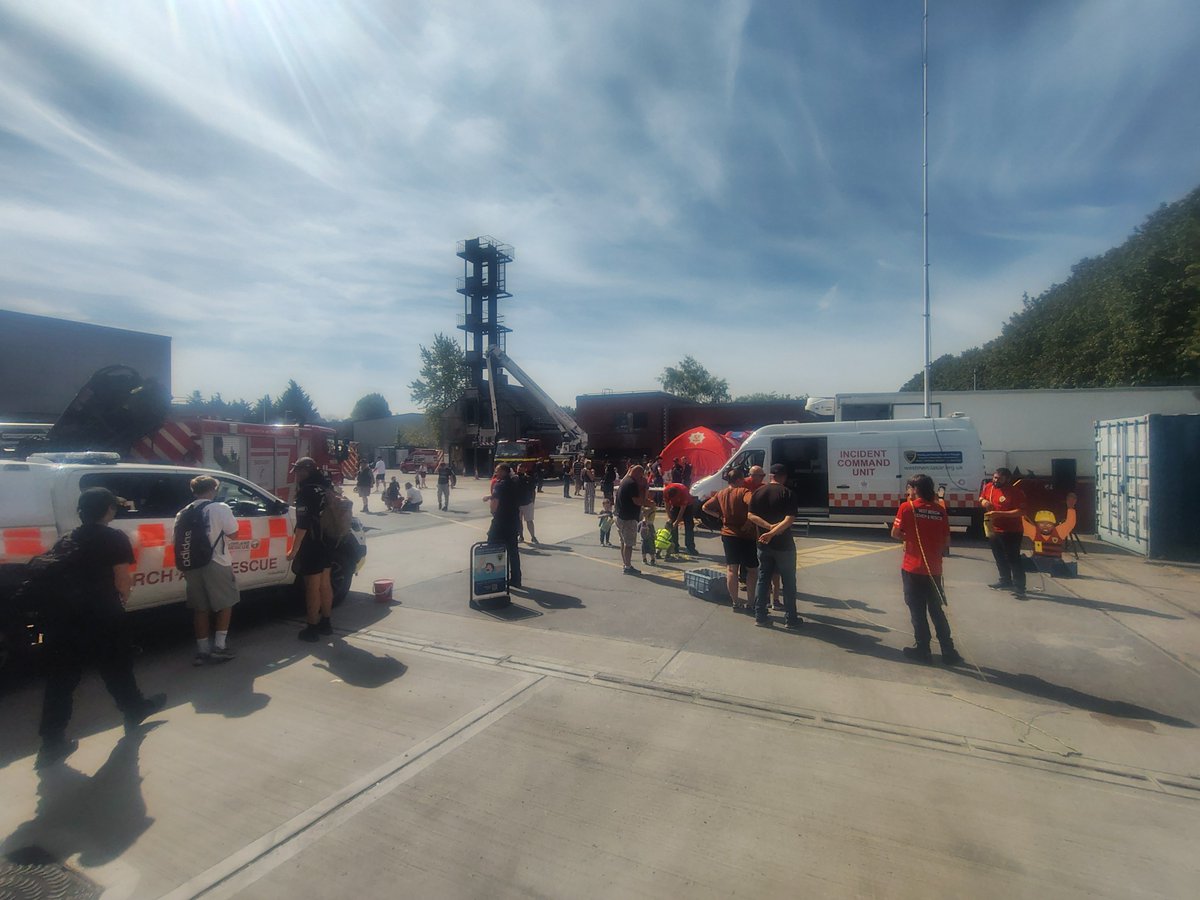 shropsfire's tweet photo. Telford Fire Station Open day until 3pm today. Demonstrations throughout the day and safety advice from our teams and partners. ☀️ 😊 https://t.co/dmBfGcbGsu
