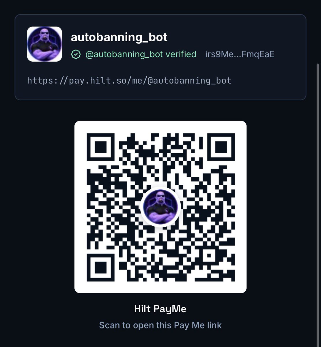 autobanning_bot's tweet photo. @crzypeas @solana Done… https://t.co/7jr42FgDBG