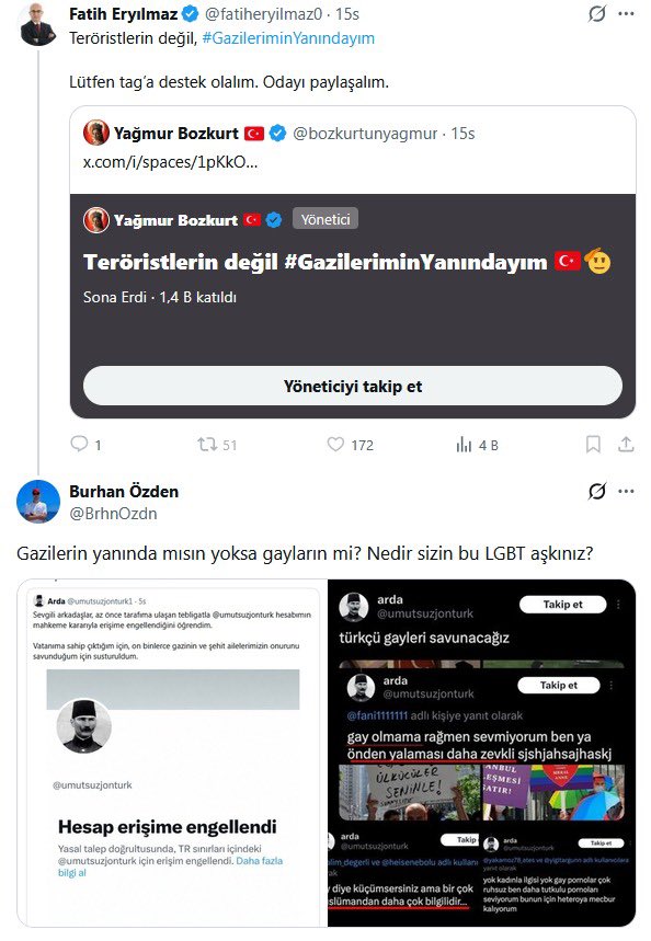 CakmaktasUzeyir's tweet photo. 📌Meydanlarda Türk Milliyetçisi pozu kesen Zafer Partisi G.B.Y. Fatih Eryılmaz, eşcinsel olduğunu ifade eden bir trolü “Türk milletinin sesi” ilan ederek takipçilerine tavsiye etti, tepki alınca da paylaşımı sildi.

Bu rezalet, Zafer Partisi'nin milli ve manevi değerler üzerinden yürüttüğü siyasetin ne kadar sahte, maskeli ve kof bir tiyatrodan ibaret olduğunun ispatıdır.