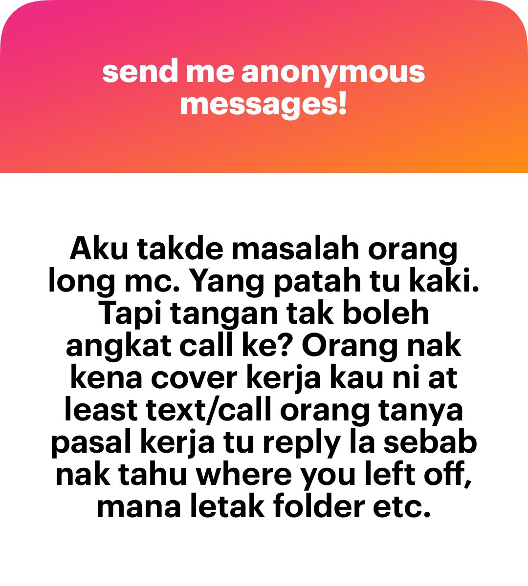 meinmokhtar's tweet photo. Terasa aku sebab aku pernah kena. Mc 3 bulan hm https://t.co/ug1Fz1151J