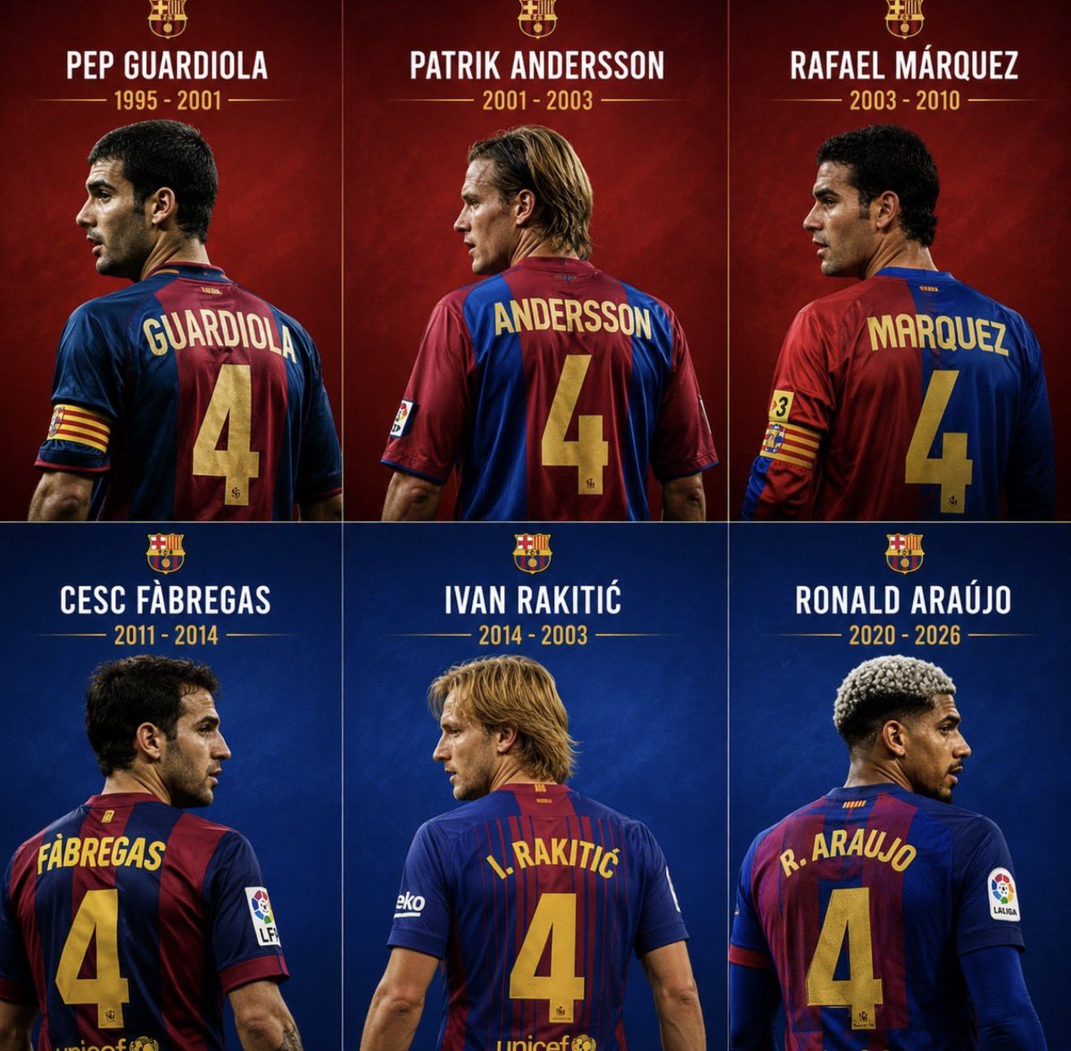 Somhiseremfcb's tweet photo. 💥¿Quien será el siguiente dorsal 4 del Barça? 

Mi apuesta: Eric Garcia. https://t.co/iqPMXucrvU