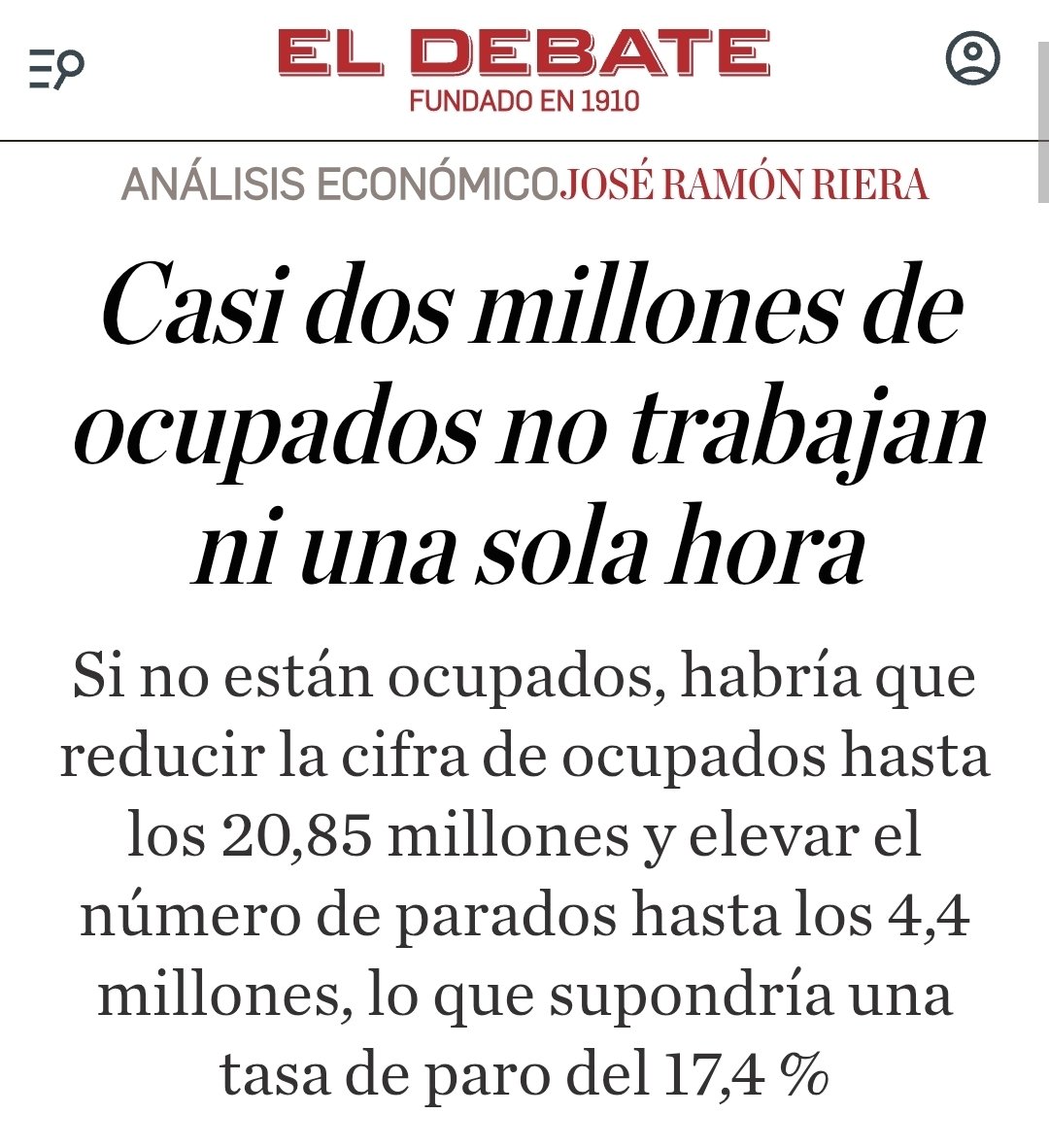 criaturina's tweet photo. 🚀 "COMO UN COHETE"

‼️‼️Casi dos millones de ocupados no trabajan ni una sola hora.

El número real de parados llega hasta los 4,4 millones, lo que supondría una tasa de paro del 17,4 %.

 https://t.co/NIpSzsqIW2 https://t.co/lOCqBWvodg