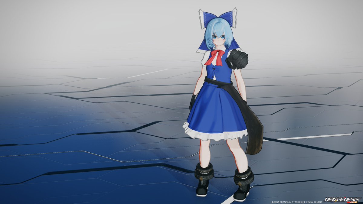 cleaire122's tweet photo. 東方コラボきたからアドベントチルノ作り直した
#PSO2NGS https://t.co/nFJA7TOh9d