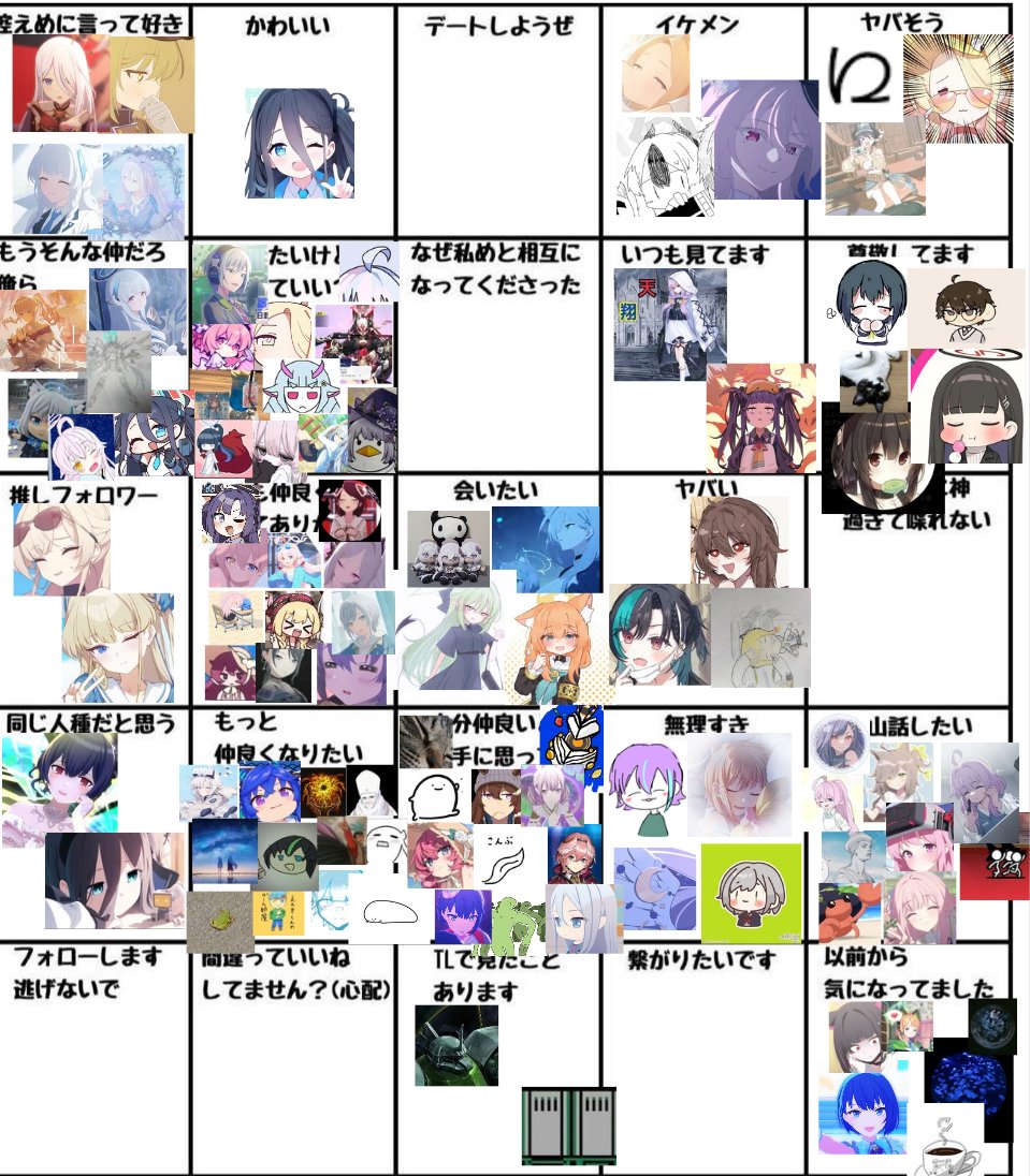 T_solu0930's tweet photo. 完成しました〜！
参加者数ですがなんと100超えてました…！たくさん来てほしいとは言いましたが想像をはるかに上回る数が来て嬉しい限り…たくさんの参加ありがとうございました！
１人２枠にしたかったため2枚分作りました！参加してない方で自分ならどこだったか気になる方はぜひ聞いてください！ https://t.co/sQWxpCUcsE