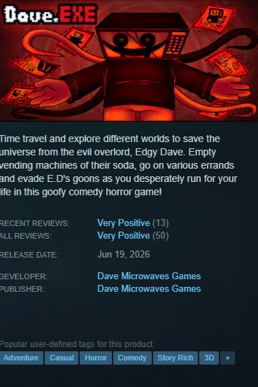 The_Toonimator's tweet photo. We hit the Very Positive rating on Steam in less than two months time! Words cannot describe how thankful I am. I'm so glad y'all are enjoying this quirky game of mine! https://t.co/5IdqWfsA8R
