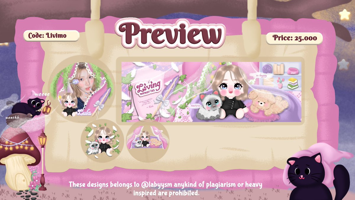 labyysm's tweet photo. help repost? Maacii💗

Haii guys aku ada ready stock member H2h dengan harga spesial only 25.000, - 💟 bisa bundle atau layout x aja! bisa resize wabis juga yaww! yuuu jajan!! #zonauang #bealanja https://t.co/8SplWO9zv1