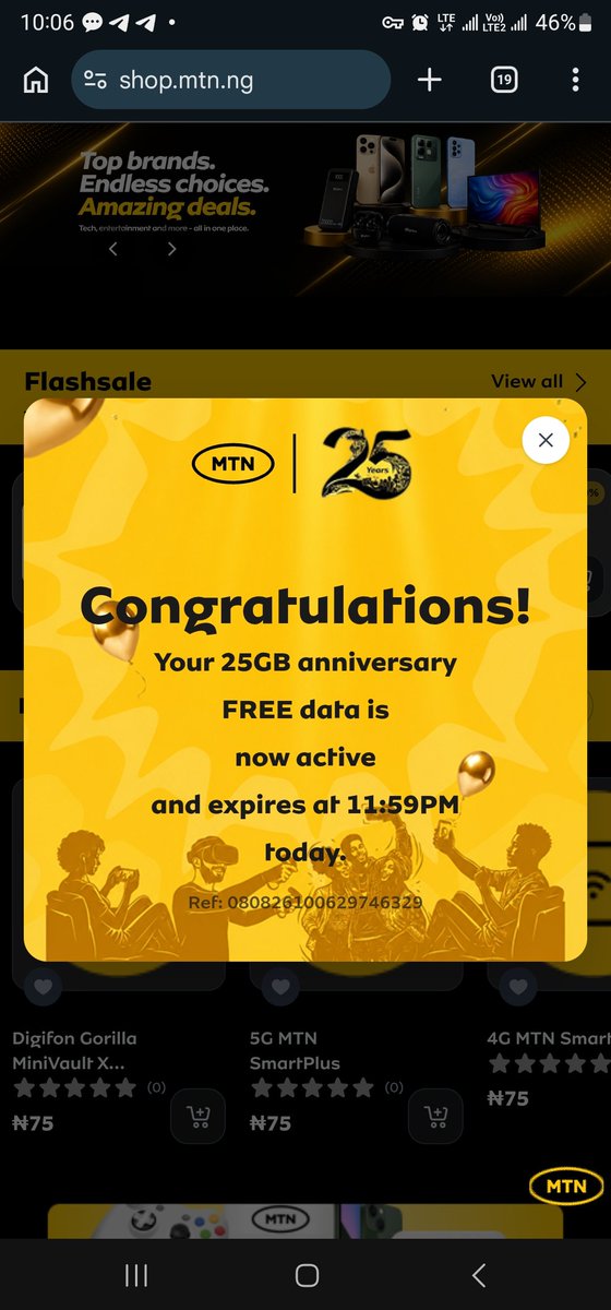 NiimatuDex's tweet photo. 👉 Go to: https://t.co/gShZi5ujNc Connect to a VPN if it didn’t load.

It will show you a pop-up to claim. Put your phone number and click on Redeem. If it fails, keep redeeming until they give you.

That’s all ✅

#mtn @MTNNG https://t.co/TcBIeK7QVA