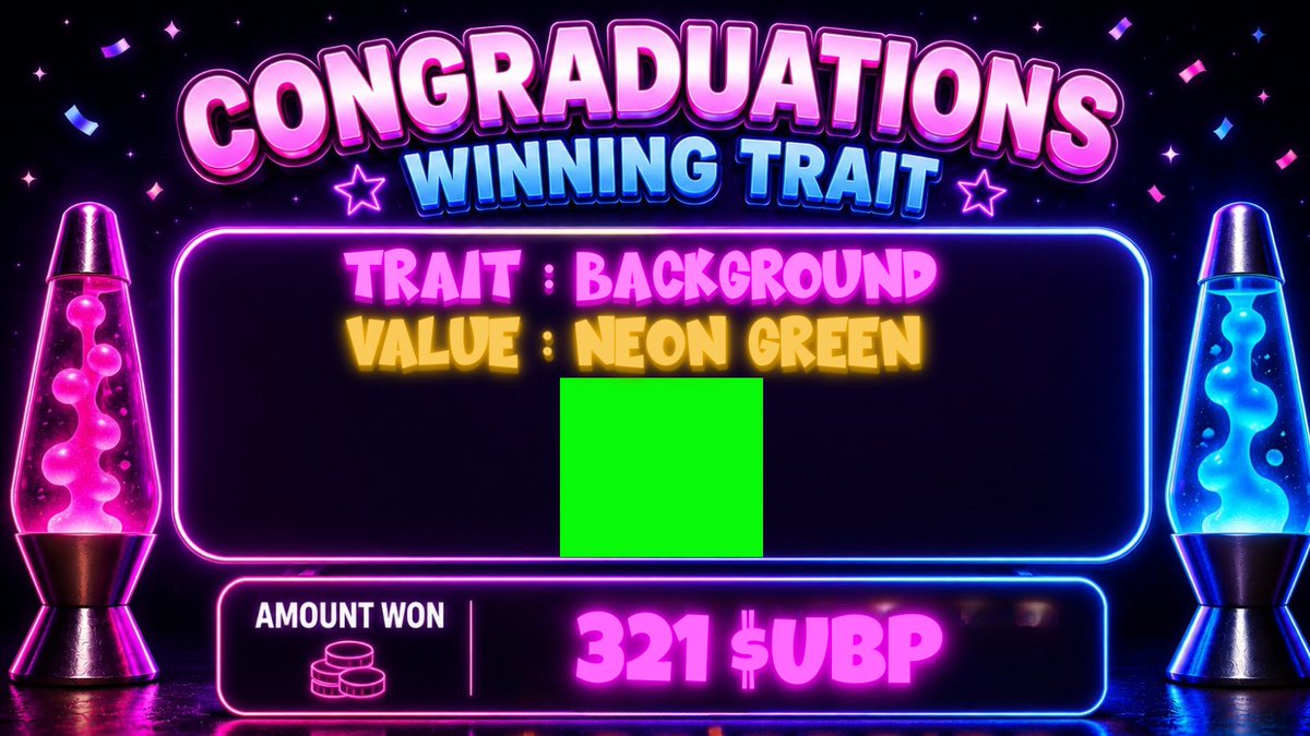 HighAsUnicorn's tweet photo. 🎉 CONGRATULATIONS TO ALL THE NEON GREEN BACKGROUND HOLDERS! 🦄

Your NFT isn’t just one trait. It’s a collection of possibilities!

Sell it today, and you might miss the next trait that’s about to get rewarded. 👀

Hold tight, The next W could already be in your wallet.

🏆 Winning Trait: NEON GREEN BACKGROUND 
💰 Reward Per NFT: 321 $UBP

321 $UBP is sent to every NFT having NEON GREEN BACKGROUND trait in your wallet!

Enjoy the bags, legends. 🌋🦄

#ButtplugAndPlay #HAU #UBP #NFTRewards #Airdrop