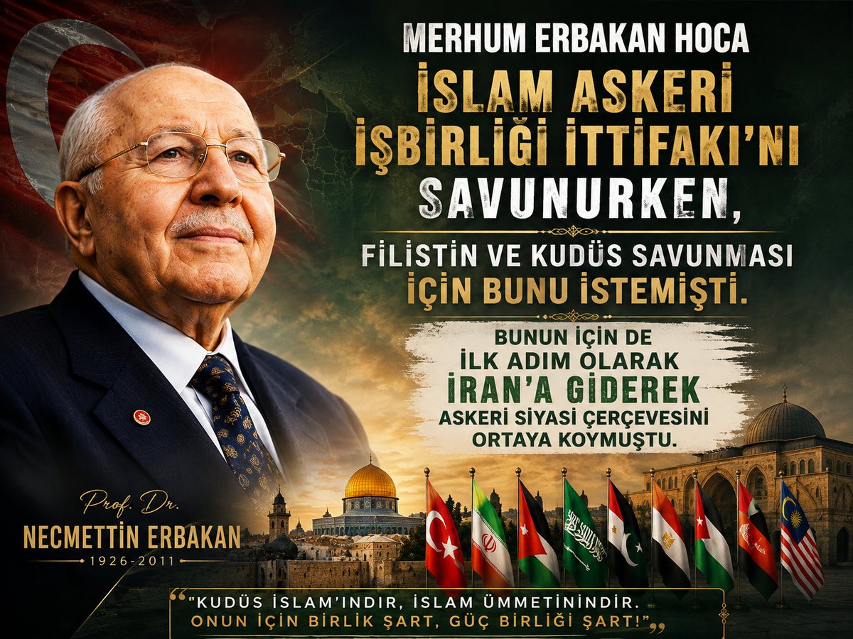 KudusTv's tweet photo. TEK ÇÖZÜM ERBAKAN HOCANIN YOLUNU SÜRDÜRMEKTİR... https://t.co/nOSxtHP0yc
