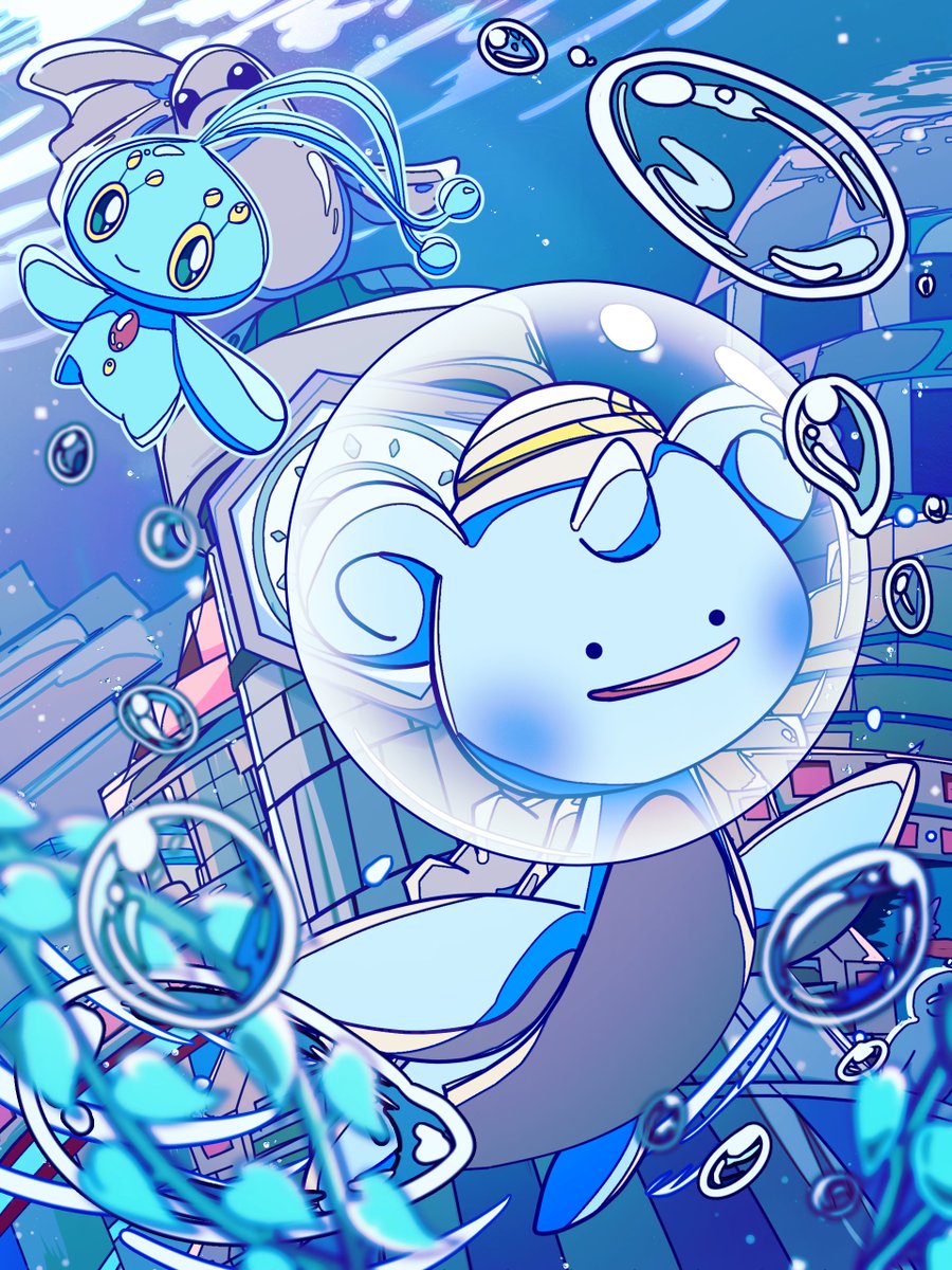 petapeta_da's tweet photo. ラプラスに変身しているのにあわあわ頭につけてるのかわいすぎるよ～

#ポケモンイラスト
 #ぽこあポケモン https://t.co/FGdxfsa3B6