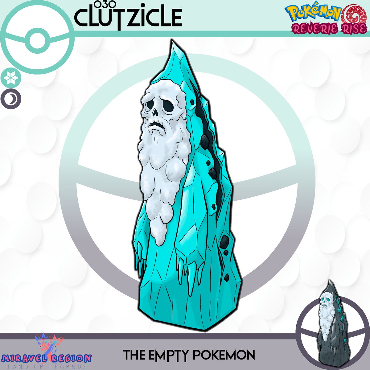 MiravelRegion's tweet photo. Not shared a #fakemon in a minute. This guy is inspired by a shape I saw in my bathroom tiles, the final design is actually an amalgamation of 3 drafts, &amp; I really struggled with the shading. Dex entry is in the comments 💖
#Pokémon #Pokemonart #digitalart https://t.co/w3oxpaoweR