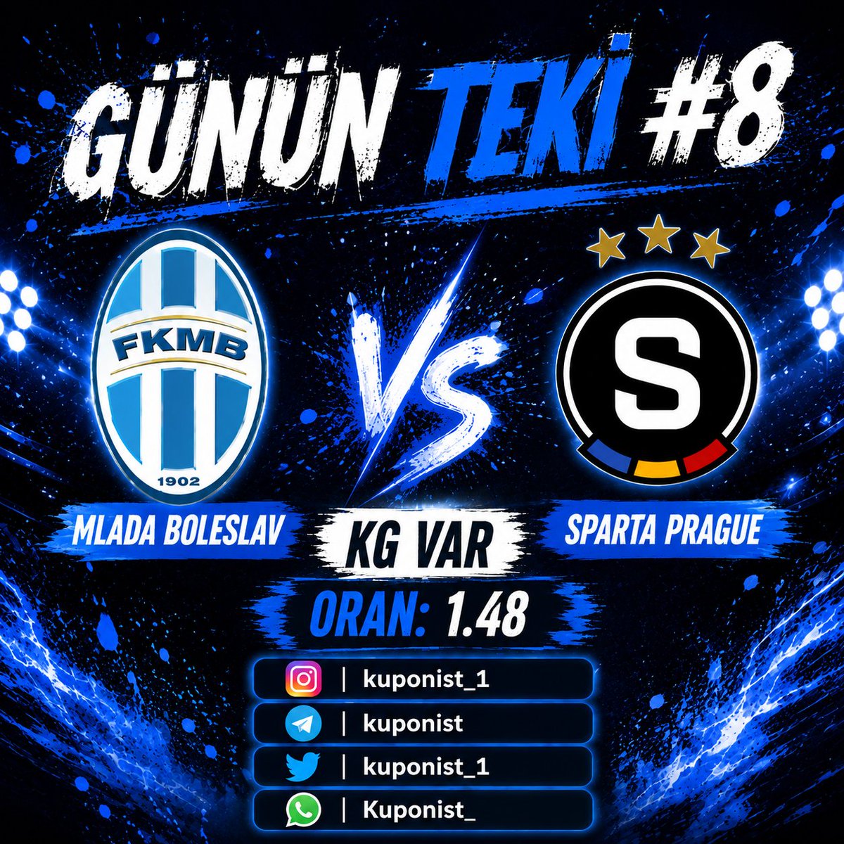 Kuponist_1's tweet photo. GÜNÜN TEKİ 8.GÜN HAZIR MLADA BOLESLAV - SPARTA PRAGUE MAÇINA KG VAR ALIYORUZ.

#mladaboleslav #spartaprague #iddia #tahmin #bahis #bahissiteleri #futbol #oran #spor https://t.co/J9DmTLUxAr