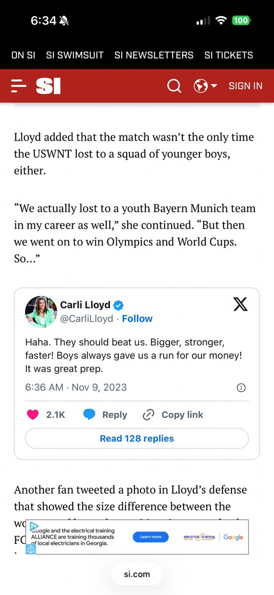 CookNK87's tweet photo. @_celia_bedelia_ Under 15 boys beat the US women’s Gold Medal soccer team 5-2, the same women’s team that won the world cup. 

Williams and Kanter would be the 2 best players ever to play in the WNBA. https://t.co/XUVn1An8uA