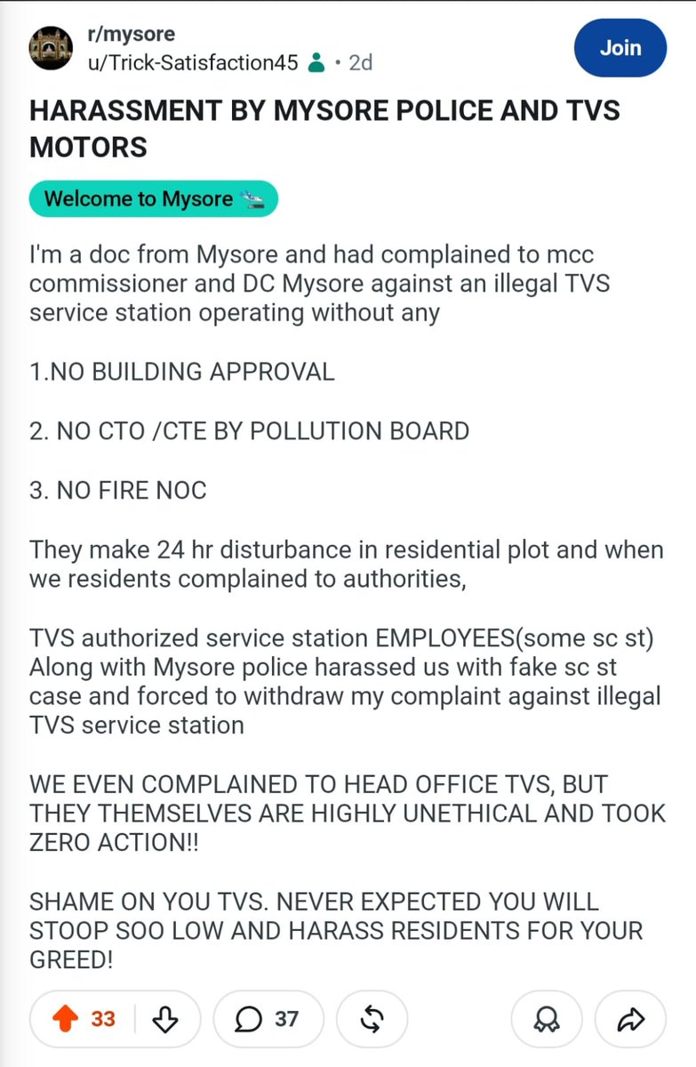 j365661's tweet photo. @ARanganathan72 I'm a doc from Mysore, had secure 540 marks last Yr, I'm a Brahmin and still no pg seat, had complained against illegal TVS service station next to my house in JP Nagar but I was harassed with fake sc st case by dalits and police Mysore .
THIS COUNTRY HATES US 🇮🇳 https://t.co/nAEr1f8Pv6