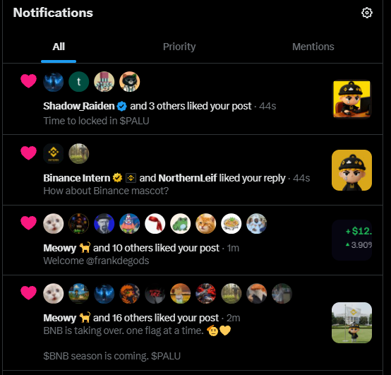 palubnbproject's tweet photo. @Binance_intern loves $PALU 🥳 https://t.co/FgP9hiVJG2