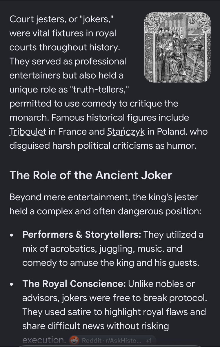 2WayV_'s tweet photo. @TheLifeofEllie7 It’s been thousand of years but still nothing has changed. 
There’s a reason jesters are called “The Fool” 
This is black American culture. 
Being a F00l for Kings, Nike, Sony etc. 
Like I said nothing special. 
There’s no need to put a “F00L” on a pedestal. https://t.co/WtWDKB4tUF
