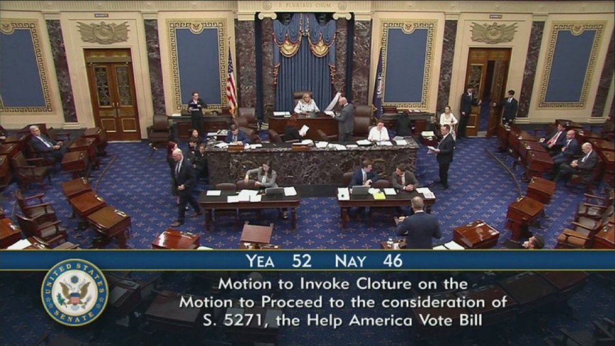 ElectionWiz's tweet photo. Early this morning, EVERY SINGLE Senate Democrat voted AGAINST requiring a photo ID to vote in elections. https://t.co/WRB5Ssgjuy