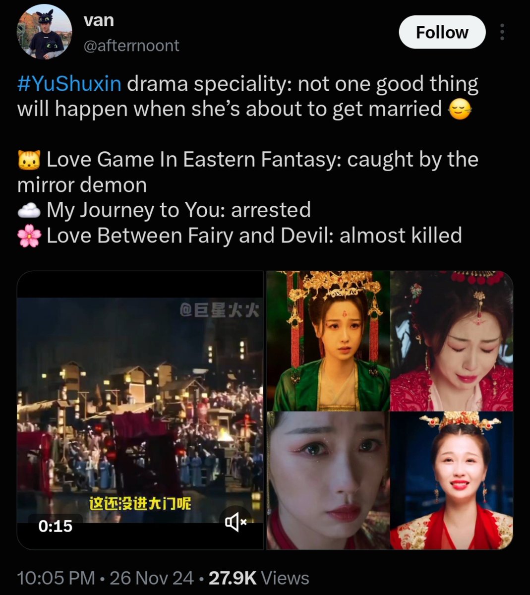 oftennonplussed's tweet photo. having said that,  something always goes wrong when she's in a wedding attire 😂

#YuShuxin https://t.co/vcHtsHzEe8 https://t.co/058fnge6uB