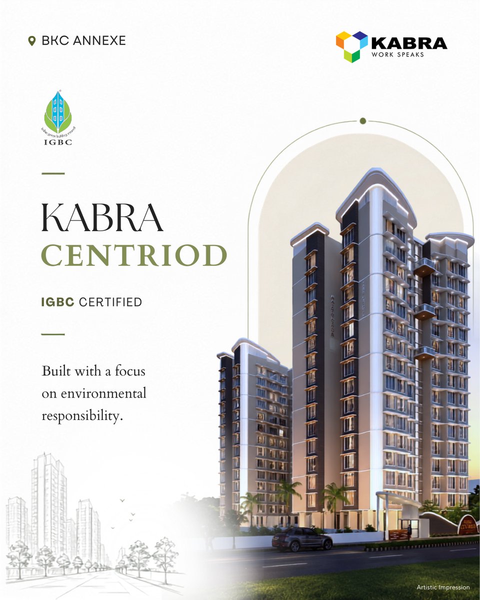 Kabra_Group's tweet photo. At #KabraGroup, #sustainability isn't a feature added at the end of the process.

From #IGBC-certified developments to future-ready design, every project reflects our commitment to creating spaces that are better for people, communities, &amp; the environment. https://t.co/kccsPcvKsP