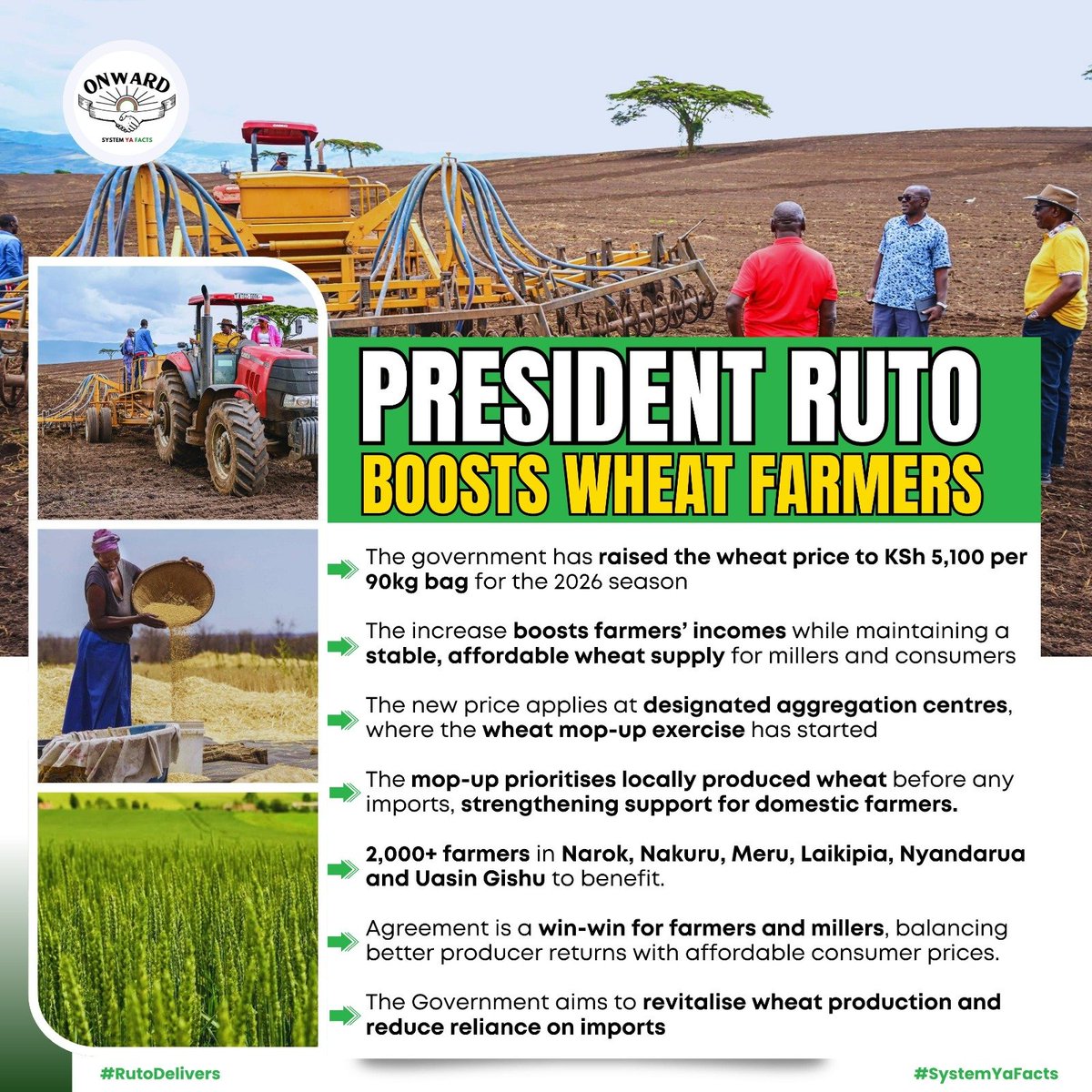 realpastrolist's tweet photo. Laikipia has huge potential for commercial wheat farming. Promoting land commercialisation and long-term leasing could help put more land into productive use.
#WheatFarmingReforms 
Pesa Mfukoni
White Gold https://t.co/12RoEuzpsQ
