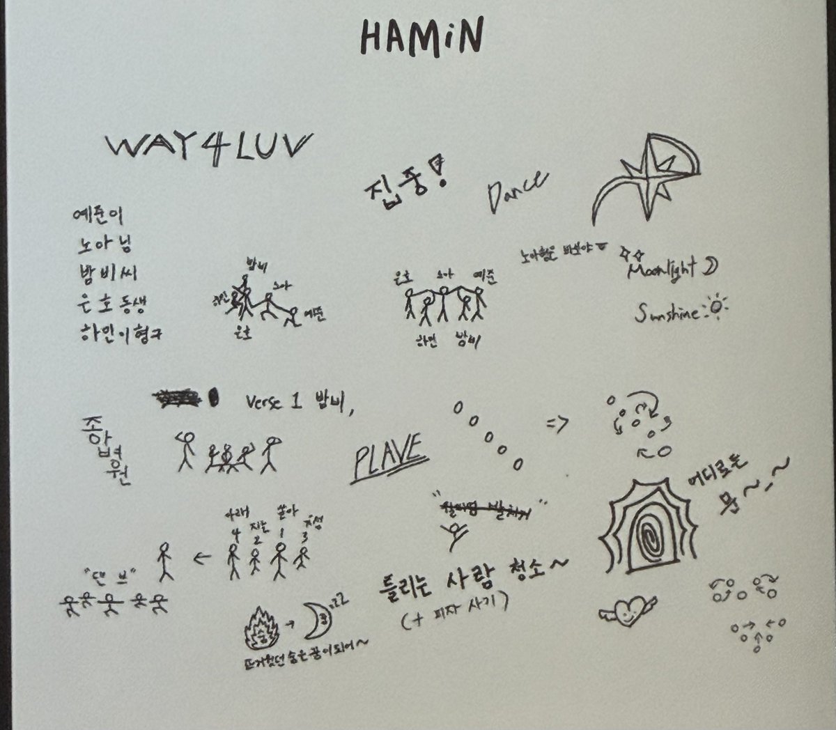 bambydibs's tweet photo. 댄라즈 안무 작업 노트 https://t.co/sRW6uUHQM4