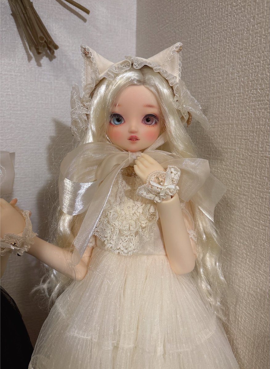 doll_lly's tweet photo. 改めま��て、ワンオフのくるみちゃんお迎えしました🙌✨
実はみるくと揃ってオープンマウスが特徴です〜！ https://t.co/qChrcOvvcu