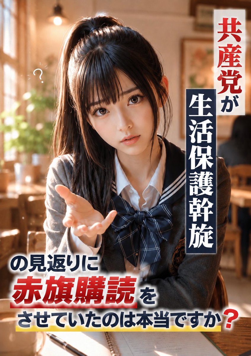 sakurasaku1894's tweet photo. 共産党が生活困窮者に対して生活保護斡旋の見返りに赤旗を購読させていたのは本当ですか？ https://t.co/sbMU1NxehN