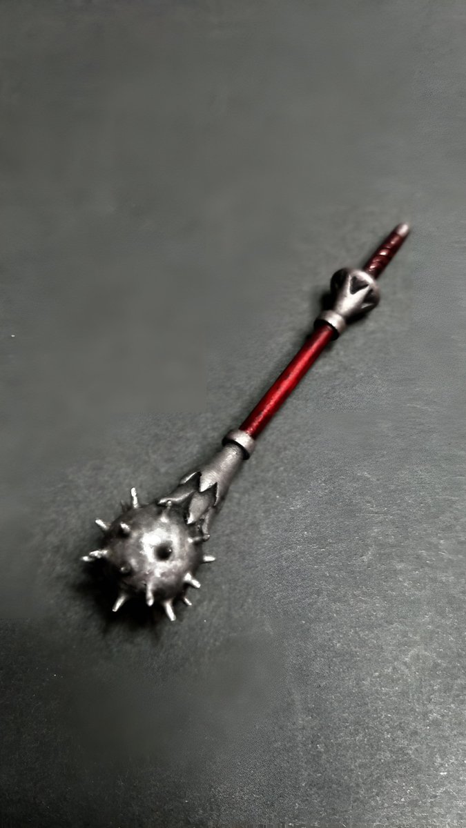 ken91721791's tweet photo. #ファンタジーフィギュアで遊ぼう
自作のモーニングスターとか
１２/１自作武器各種、
ボディーは素材ちゃんで足をヒール風に改造、布スカートとベルトを自作 https://t.co/oa3XmWVbNq