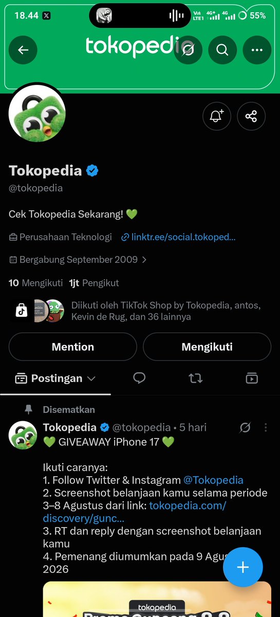 Sanyunjin's tweet photo. @tokopedia Dah cekout pas di tgl kembar murah banget makasih min, semoga bisa menang HP nya ��🙏 
Beli parfum biar akun aku wangi kepilih menangin hadiah tokopedia 😁 @tokopedia https://t.co/0lYmi1FiXl
