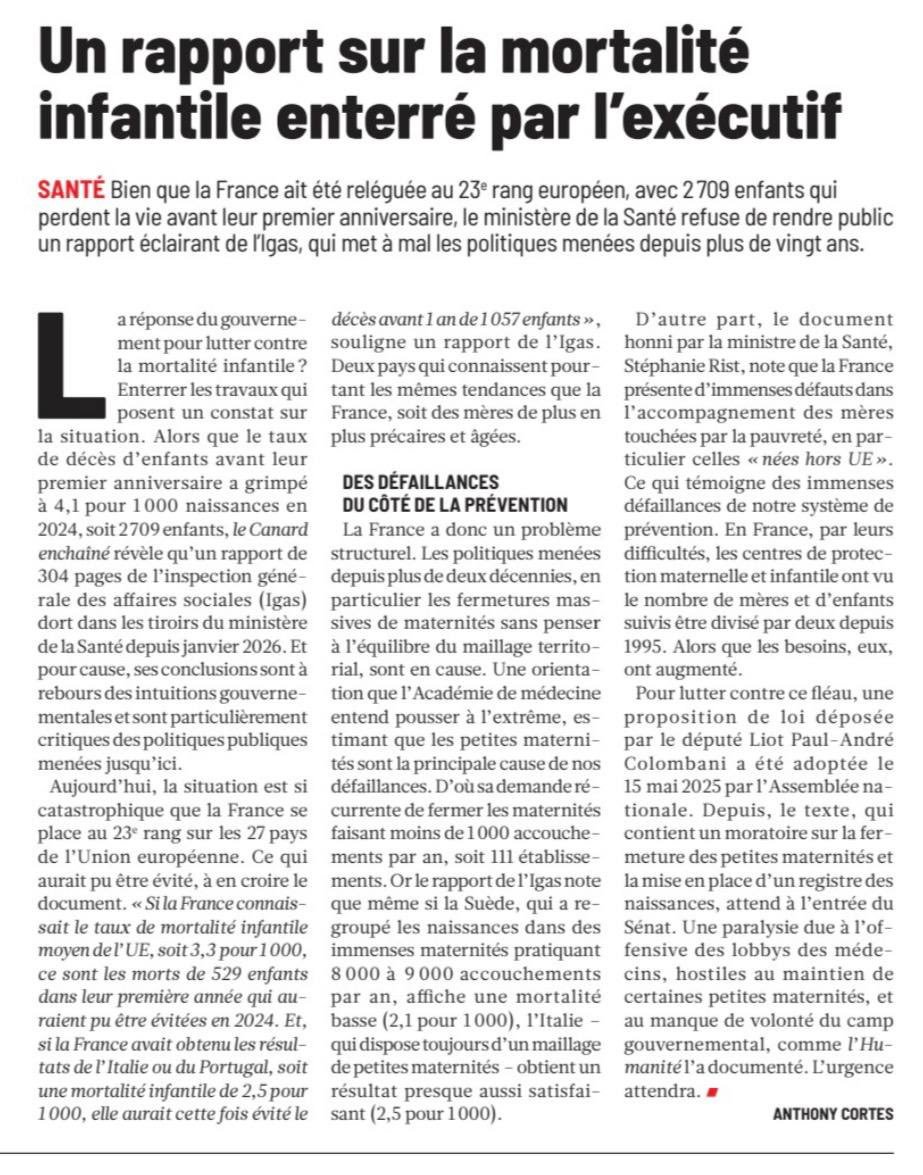 Chronikfr's tweet photo. ⭕️ Bref, le bilan de #Macron est accablant : la #France est désormais au 23e rang sur les 27 pays de l’UE en matière de mortalité infantile... https://t.co/2ssro6SbfI
