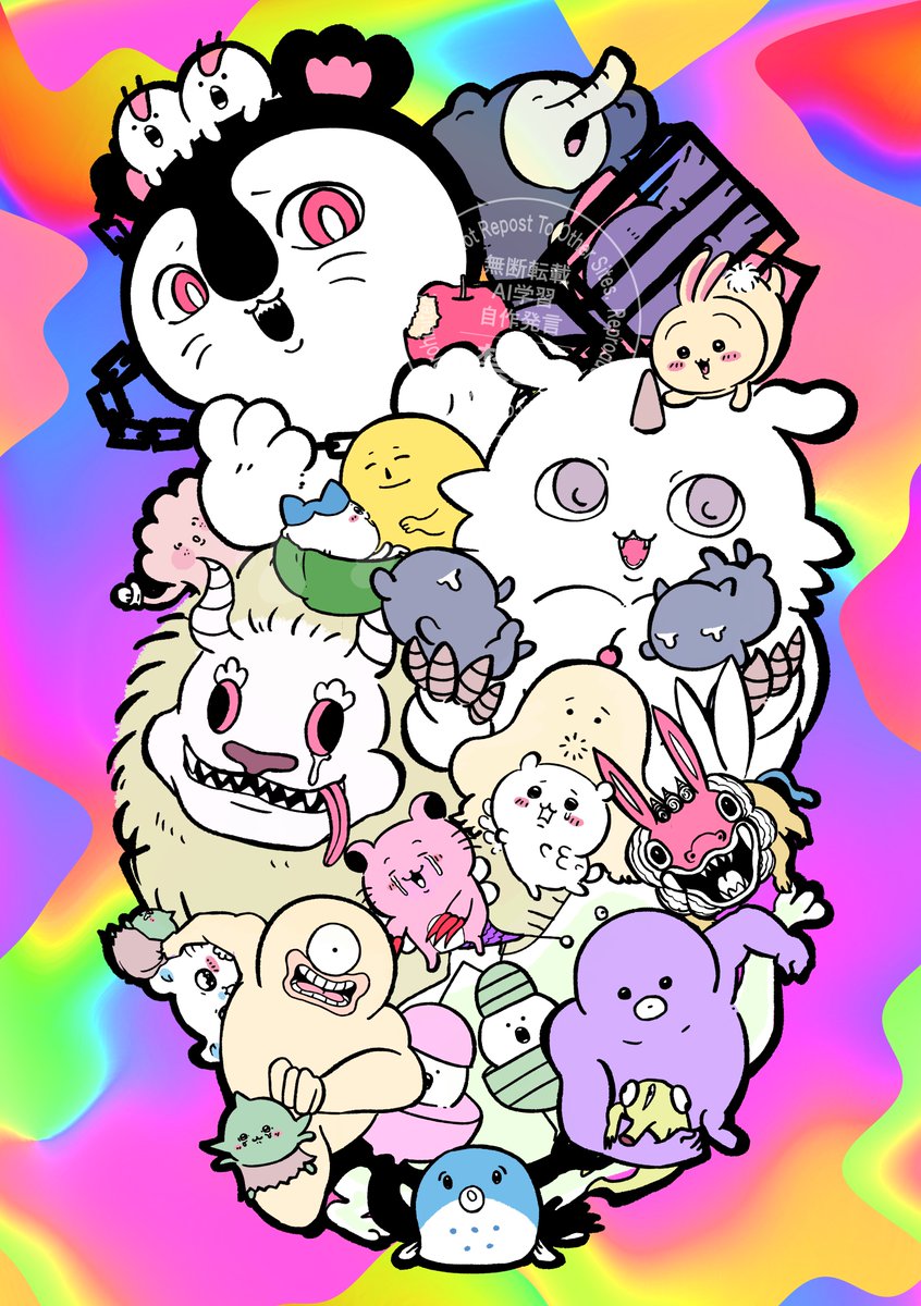 akutaba3514's tweet photo. 大好きな子たちを描きました！ナガノ先生の捕食者デザインが大好きです。
#ちいかわ  #ちいかわファンアート https://t.co/uO2Neq0agy